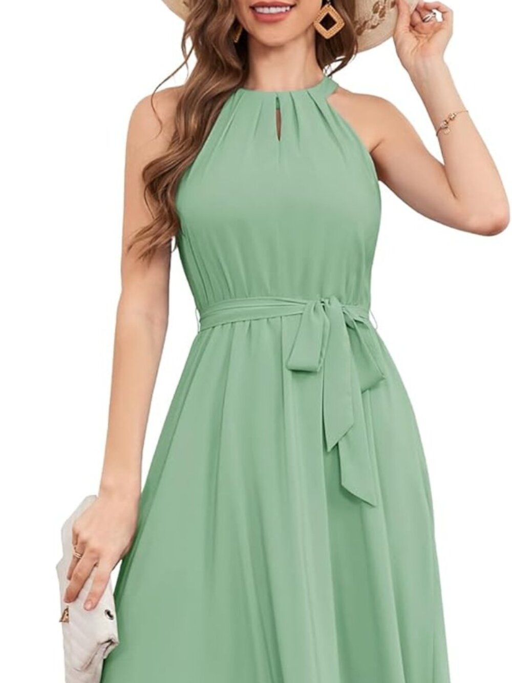 Women Halter Chiffon Wedding Cocktail Bridesmaid Summer Dress Formal Beach Prom